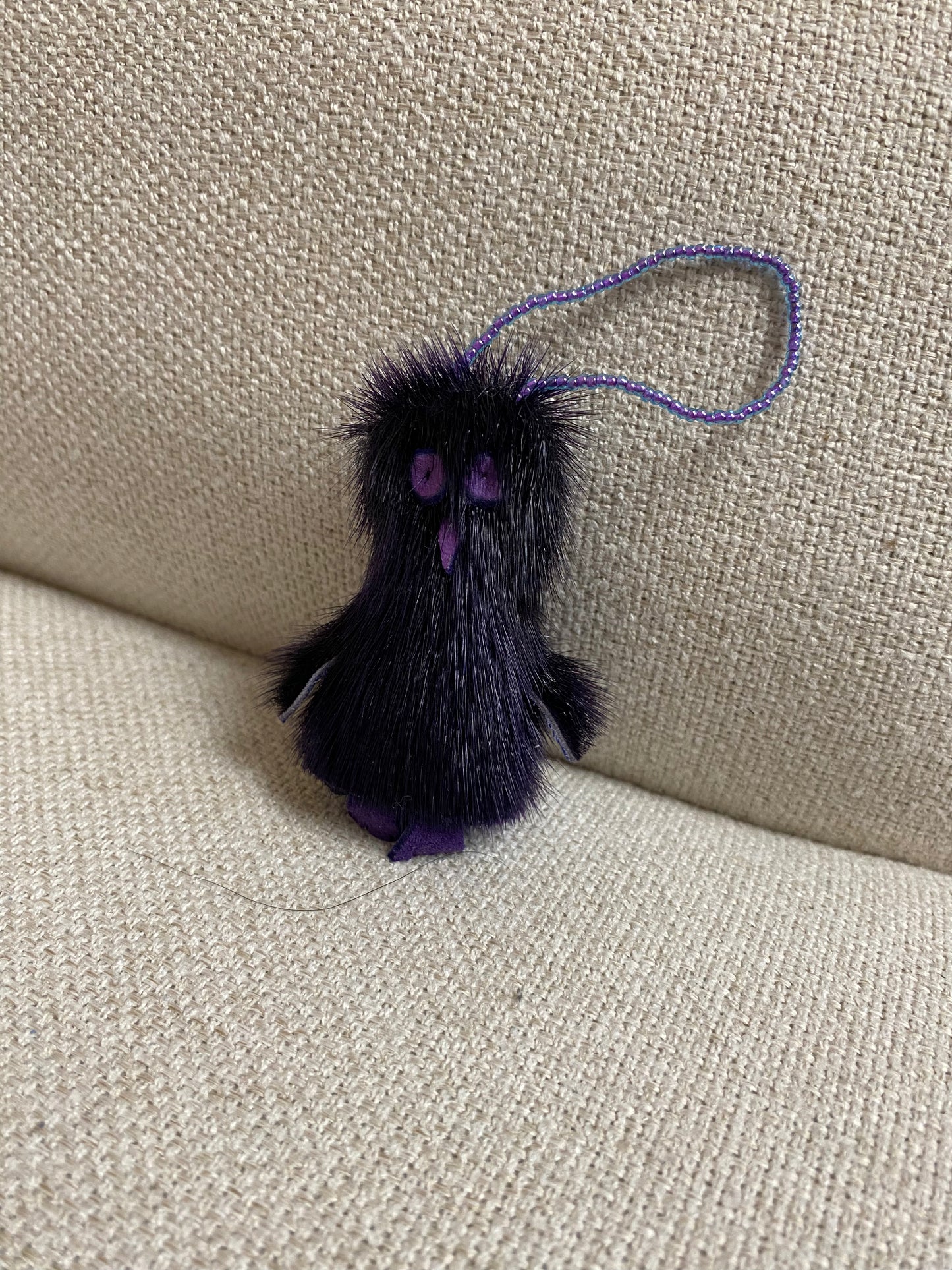 Sealskin Ookpik Ornament, purple