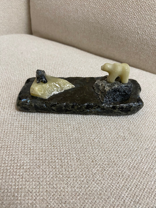 Carving, seal & polar bear